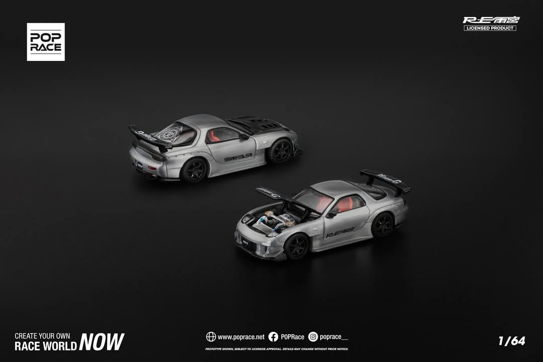 1:64 Pop Race Mazda RX-7 FD3S Re Amemiya. 2025 Japan Minicar