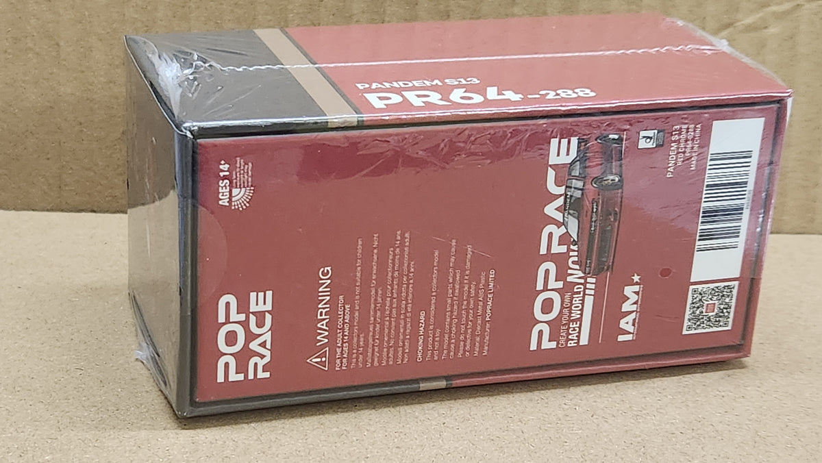 1:64 Pop Race Nissan Silvia S13 Pandem Red Chrome. IAM Indonesia
