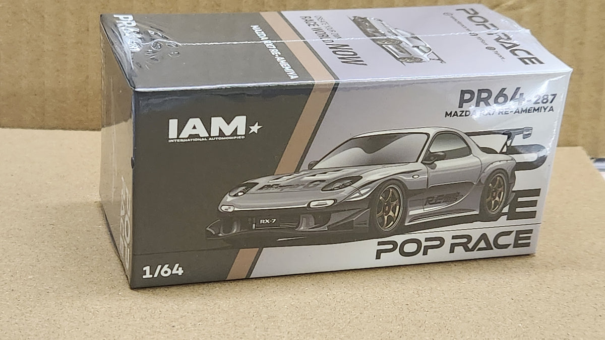 1:64 Pop Race Mazda RX-7 FD3S Re Amemiya Silver Chrome. IAM