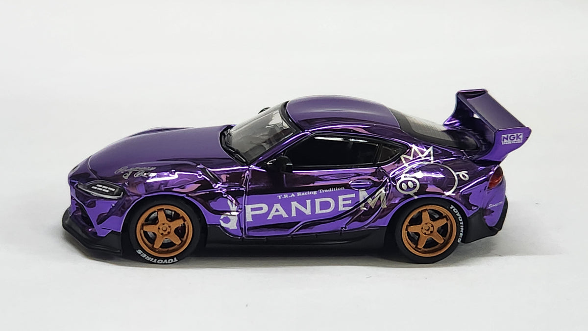 Chase 1:64 Pop Race Toyota GR Supra Pandem Purple Chrome Tokyo