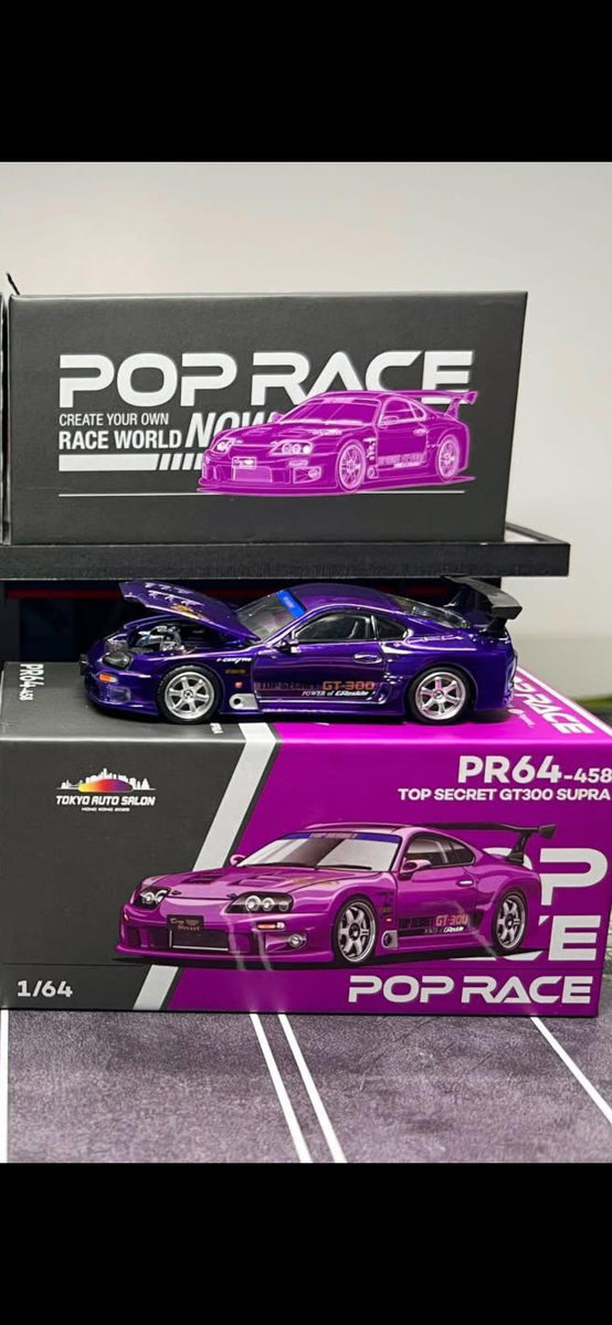 1:64 Pop Race Toyota Supra GT300 Top Secret 458 Tokyo Auto Salon