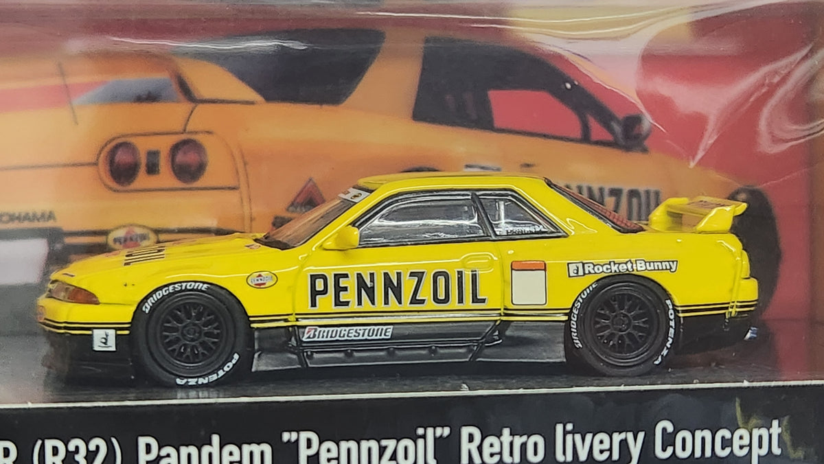 1:64 inno64 x Pop Race Nissan Skyline GT-R R32 Pandem Pennzoil