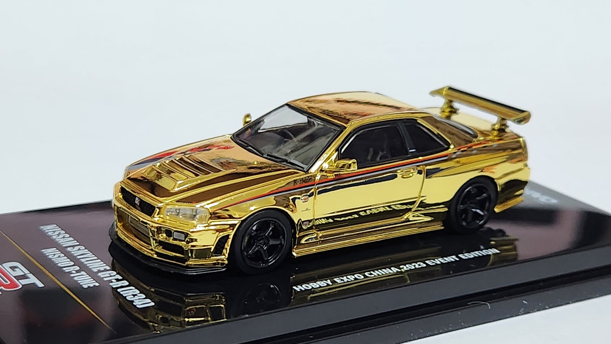 イノモデル　1/64 NISMO GT-R R34 R-tune ゴールド INNO64 Nissan Skyline GT-R R34 Nismo R-Tune Gold Chrome