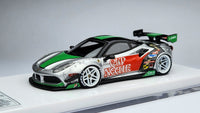 1:64 Veloce Ferrari 488 GTB Cup Noodle Silver LB Performance Resin
