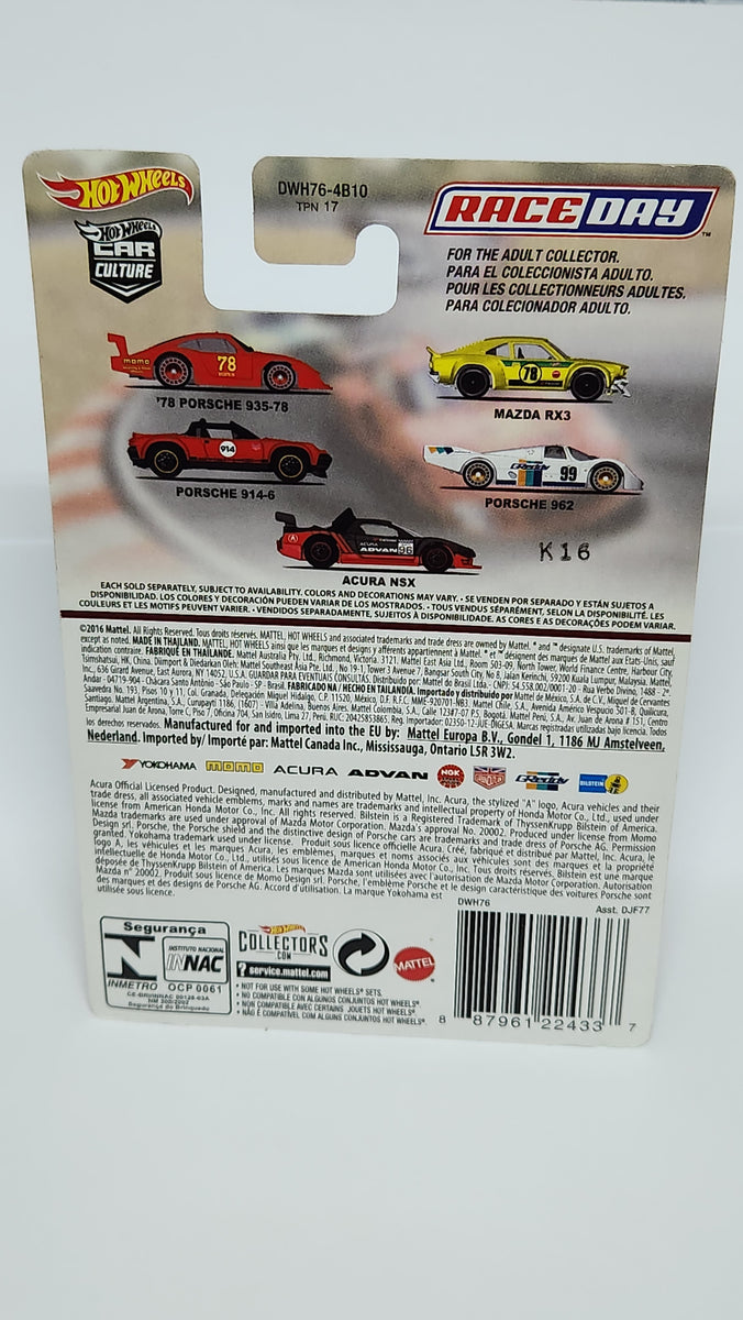 1:64 Hot wheels Race Day Porsche 962 GReddy #99 with real rider Diecas ...