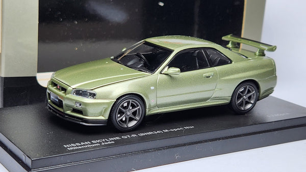 1:43 Kyosho Nissan Skyline GT-R R34 BNR34 M Spec Nur Millennium