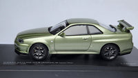 1:43 Kyosho Nissan Skyline GT-R R34 BNR34 M Spec Nur Millennium Jade 03382MJ