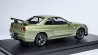 1:43 Kyosho Nissan Skyline GT-R R34 BNR34 M Spec Nur Millennium Jade 03382MJ