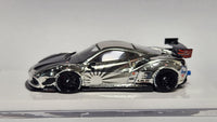 1:64 Veloce Ferrari 488 GTB Chrome Silver Liberty Walk LBWK. Resin.