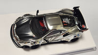 1:64 Veloce Ferrari 488 GTB Chrome Silver Liberty Walk LBWK. Resin.
