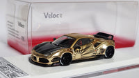 1:64 Veloce 488 GTB Matt Chrome Gold Zero Fighter LB Performance Resin