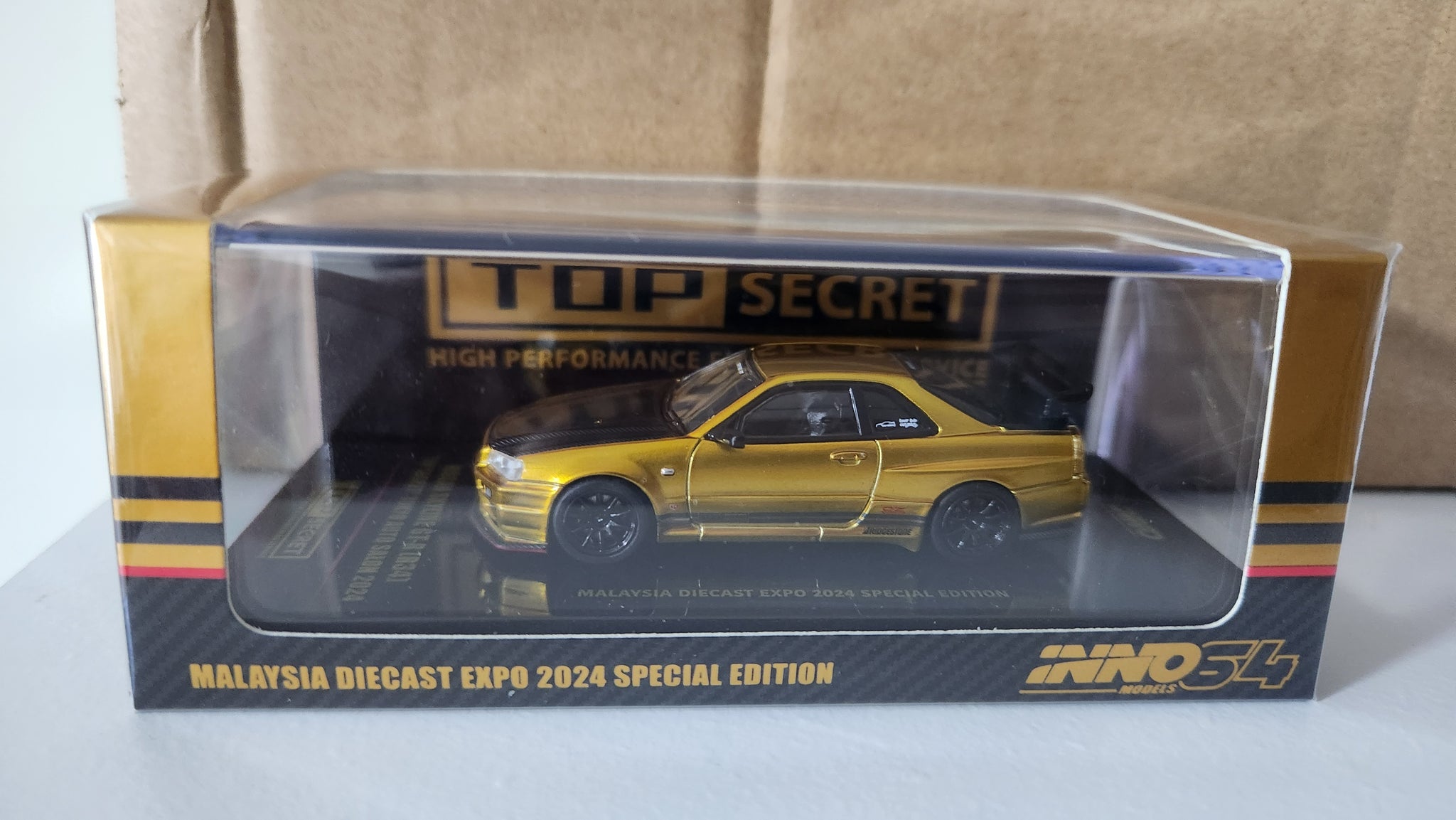 1:64 Inno64 Nissan Skyline GT-R R34 Top Secret. MDX Malaysia Diecast E
