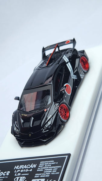 1:64 Veloce Lamborghini Huracan LP610-4 LB Performance Zero Sen Black. Resin