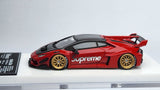 1:64 Veloce Lamborghini Huracan LP610-4 LB Performance Supreme Silver Supreme Gold rims. Resin.
