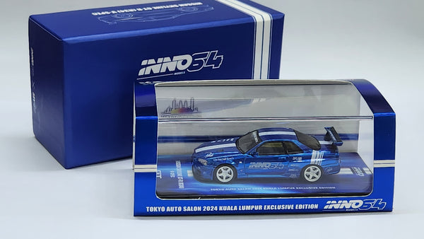 Chase 1:64 inno64 Nissan Skyline GT-R R34 V-Spec Tokyo Auto Salon 2024 Kuala Lumpur Exclusive