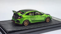 1:64 YM Model Honda Civic Type R FK8 Metallic Green Resin