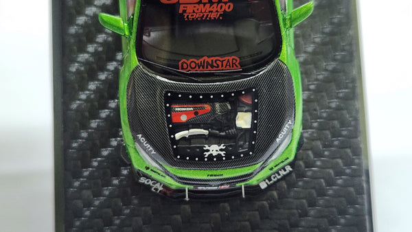 1:64 YM Model Honda Civic Type R FK8 Metallic Green Resin