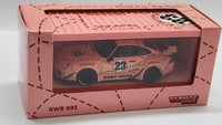 1:64 Tarmac Work Porsche 911 993 RWB Sopranos Pink Pig with container Diecast