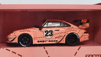 1:64 Tarmac Work Porsche 911 993 RWB Sopranos Pink Pig with container Diecast