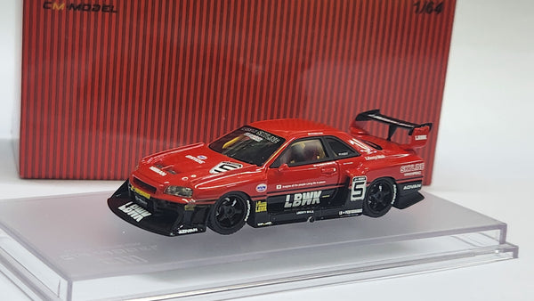 1:64 CM Model Nissan Skyline LB-ER34 Super Silhouette LBWK Resin