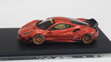 1:64 Veloce Ferrari 488 GTB LB Performance LBWK Metallic Orange Red. Resin