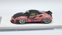 1:64 Veloce Ferrari 488 GTB LB Performance Glow in the dark Pink Resin.
