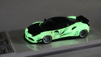1:64 Veloce Ferrari 488 GTB LB Performance Glow in the dark Pink Resin.