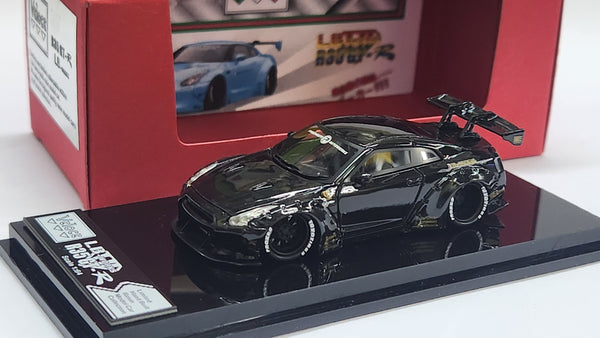 1:64 Veloce Nissan Skyline GT-R R35 LB Performance Gloss Black. Resin.