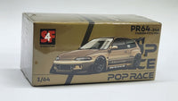 1:64 Pop Race Honda Civic EG6 Pandem Gold Chrome Philippine Dinner Car