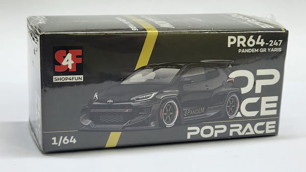 1:64 Pop Race Toyota GR Yaris Black Pandem Philippine Event Exclusive PR64-247