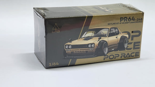 1:64 Pop Race Nissan Skyline GT-R V8 Drift HAKOSKA. Taiwan Edition PR640248