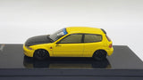 1:64 Tarmac Works Honda Civic EG6 Gr.A Racing Yellow Spoon JDM Diecast