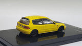 1:64 Tarmac Works Honda Civic EG6 Gr.A Racing Yellow Spoon JDM Diecast