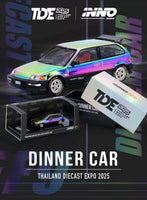1:64 Inno64 Honda Civic EF9 Magic Chrome TDE Thailand Diecast Expo Dinner car