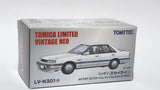 1:64 Tomica Limited Vintage Neo Tomytec LV-N301a Nissan Skyline 4-door HT GT Passage Twin Cam 24V 1987. Diecast.