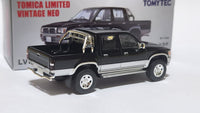 1:64 Tomica Limited Vintage Neo Tomytec  LV-N255c Toyota Hilux 4WD Pickup Double Cab SSR-X with options 1995 model. Diecast.