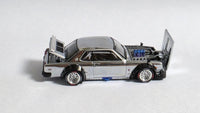 1:64 Pop Race Nissan Skyline GT-R V8 Drift (Hakusuka) Silver Chrome 330. Hong Kong Toy Car Salon 2025.
