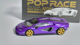 1:64  Pop Race Lamborghini Countach LPI 800-4 Viola Pasifae. Hong Kong Toy Car Salon 2025.