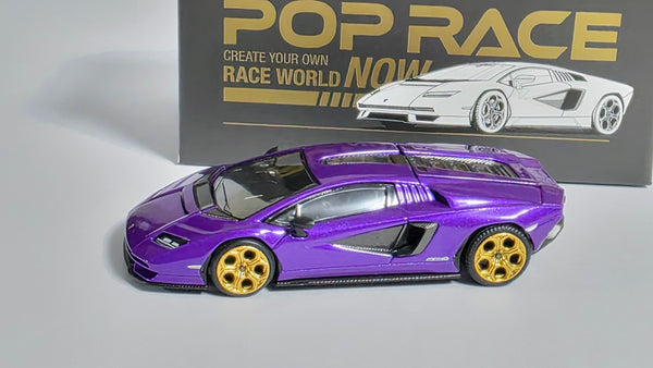 1:64  Pop Race Lamborghini Countach LPI 800-4 Viola Pasifae. Hong Kong Toy Car Salon 2025.