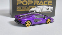 1:64  Pop Race Lamborghini Countach LPI 800-4 Viola Pasifae. Hong Kong Toy Car Salon 2025.