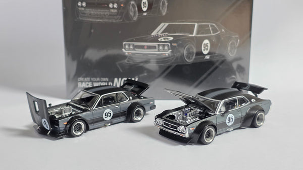 Pop Race Nissan Skyline GT-R V8 Drift ( Hakosuka), Nissan Laurel C130 Box Set. Daigo Saito. Hong Kong toy car salon 2025