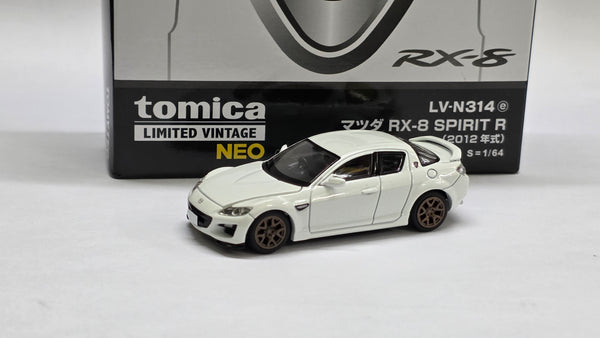 1:64 Tomica Limited Vintage Tomytec LV-N314e Mazda RX-8 Spirit R 2012 White Diecast