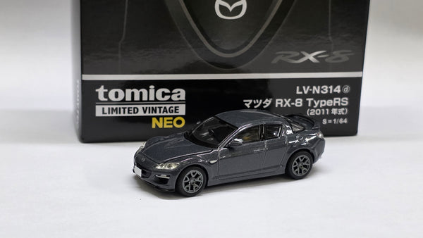 1:64 Tomica Limited Vintage Tomytec LV-N314d Mazda RX-8 Type RS Gray Diecast