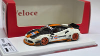 1:64 Veloce Ferrari 488 GULF White/Orange LB Performance LBWK