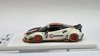 1:64 Veloce Ferrari 488 GULF White/Orange LB Performance LBWK