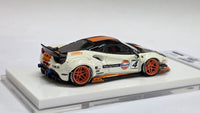 1:64 Veloce Ferrari 488 GULF White/Orange LB Performance LBWK