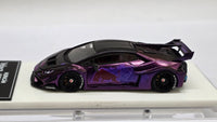 1 of 1 pcs 1:64 Veloce Lamborghini Huracan LBWK Matt Purple Red Bull
