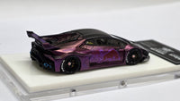 1 of 1 pcs 1:64 Veloce Lamborghini Huracan LBWK Matt Purple Red Bull