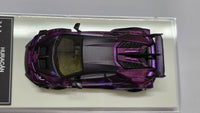 1 of 1 pcs 1:64 Veloce Lamborghini Huracan LBWK Matt Purple Red Bull