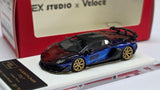 1:64 Veloce x Apex Studio Lamborghini Aventador SVJ Chrome Red/Blue
